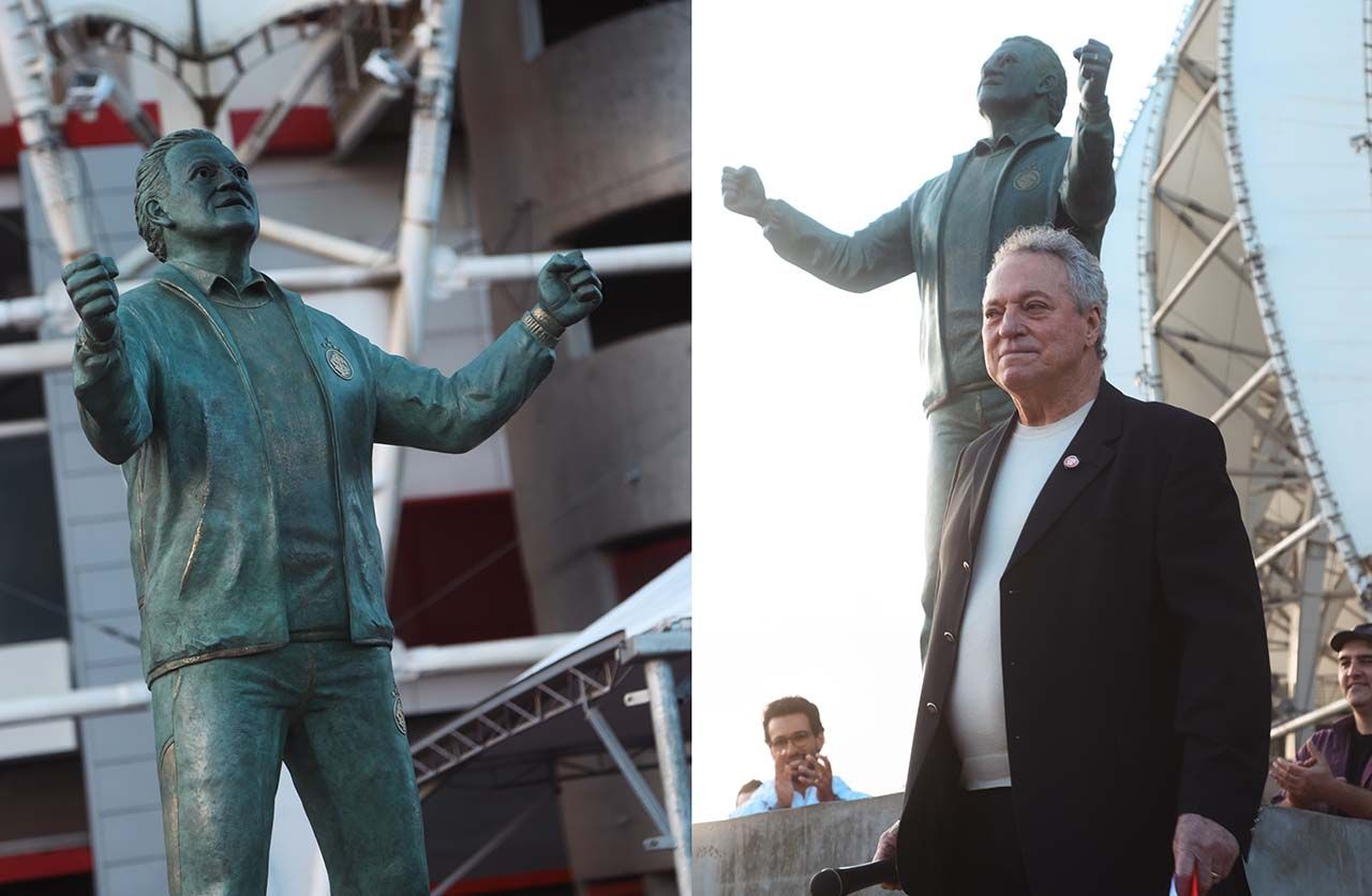 Internacional inaugura estátua de Abel Braga no Beira-Rio