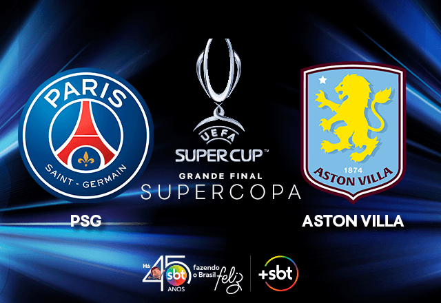 SBT transmite PSG x Aston Villa pela Supercopa