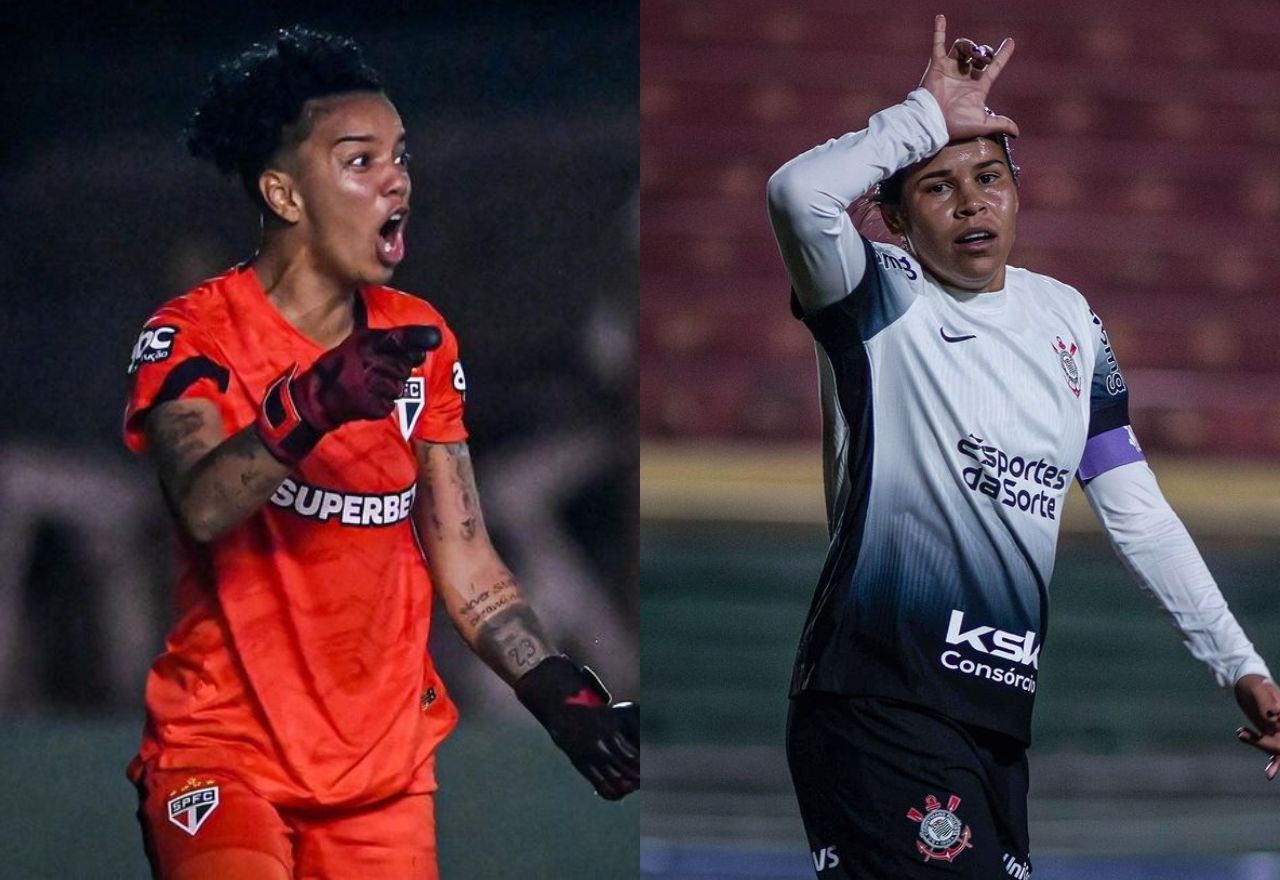 Final do Brasileirão feminino será disputada entre Corinthians e São Paulo. Foto: Divulgações/@saopaulofc e @corinthians