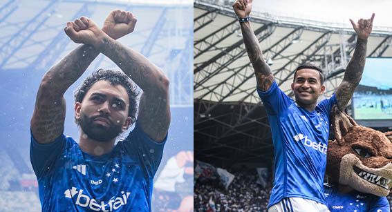 No Mineirão lotado, Cruzeiro apresenta Gabigol, Dudu e mais quatro reforços
