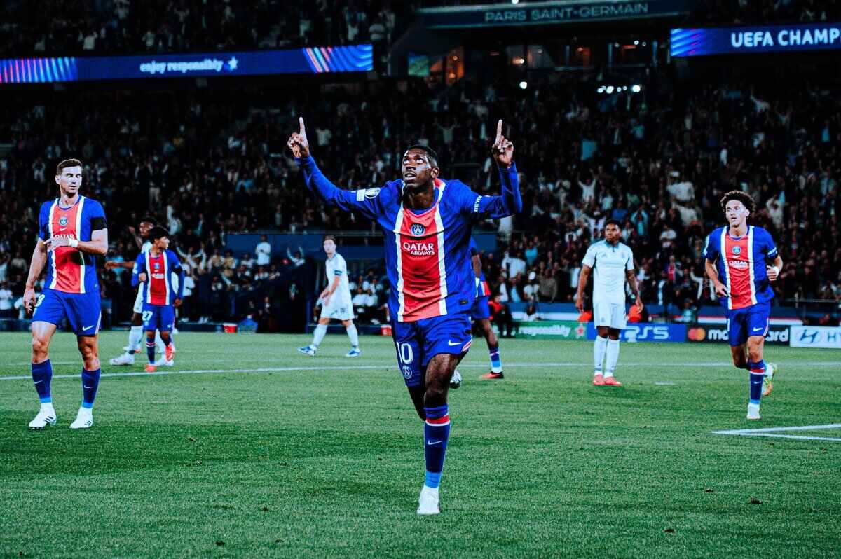 PSG estreia na Champions League com goleada de 6x1
