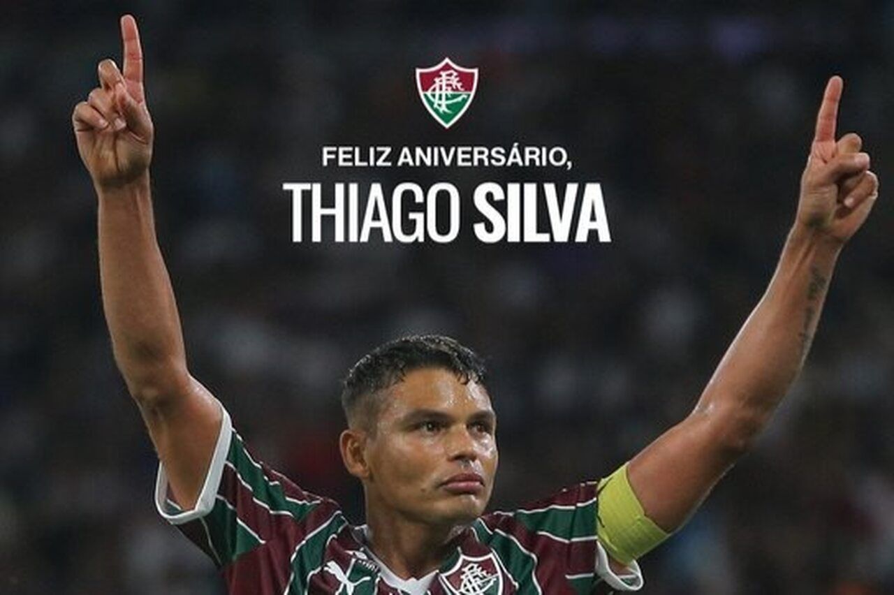 Fluminense parabeniza Thiago Silva pelos 42 anos Fluminense parabeniza Thiago Silva pelos 42 anos