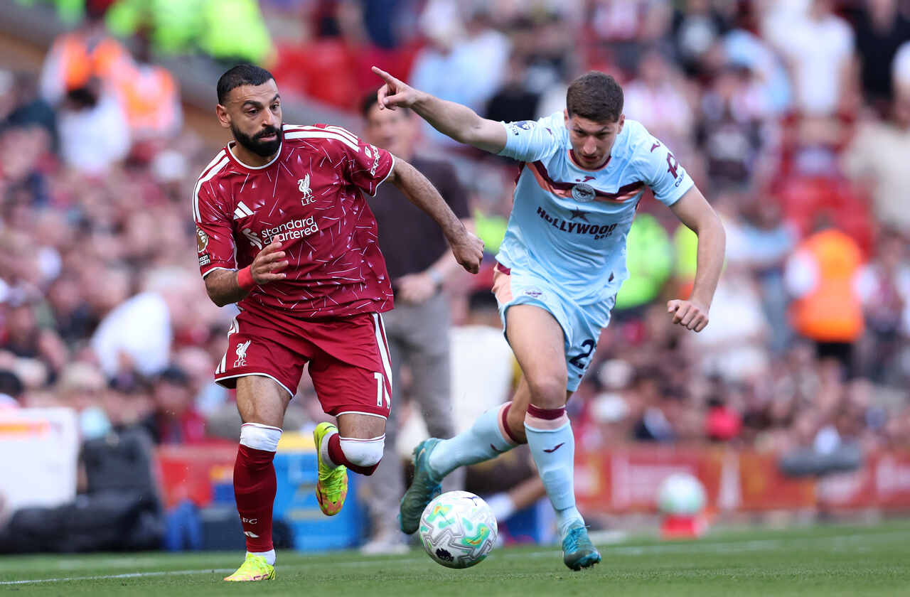 Liverpool empata com Brentford em despedida de Salah em Anfield