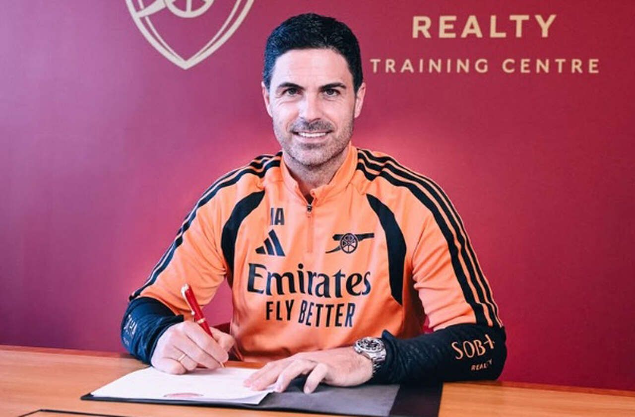 Campeão da Premier League, Mikel Arteta renova com o Arsenal Campeão da Premier League, Mikel Arteta renova com o Arsenal