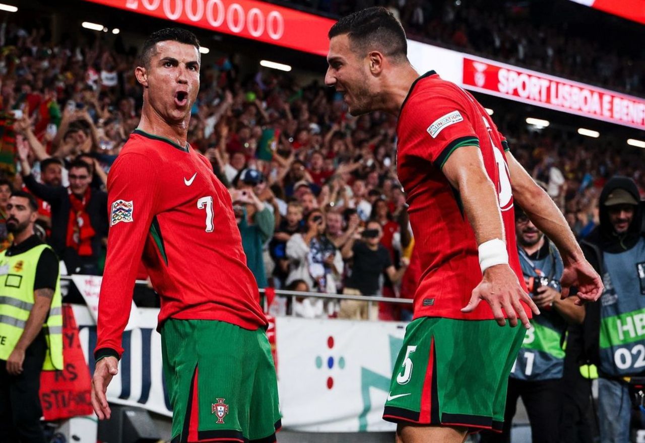 Cristiano Ronaldo marca no fim, e Portugual vira sobre a Escócia. Foto: Divulgação/@portugal