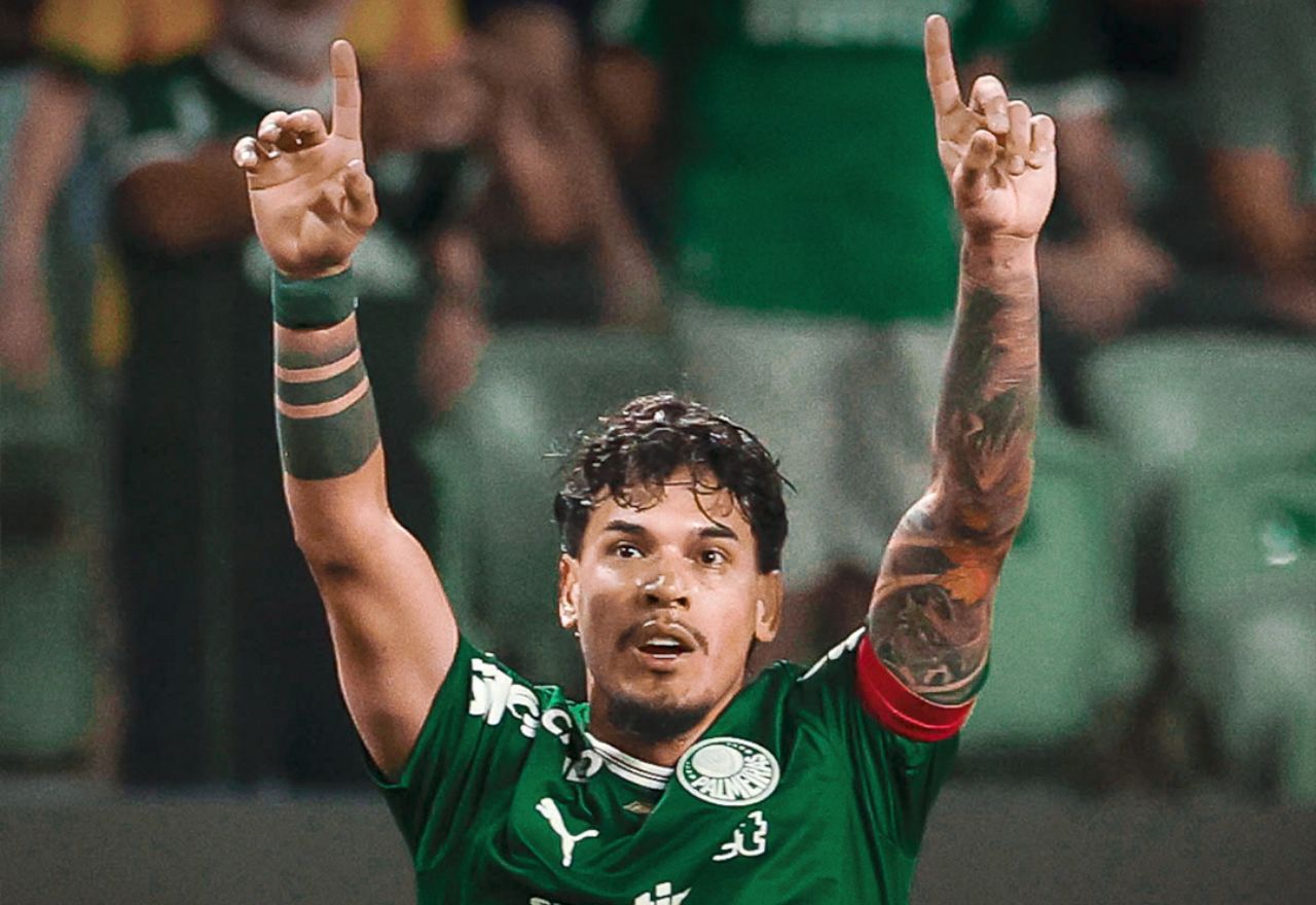 Palmeiras sofre, mas vence o Athletico-PR e segue confortável na liderança. Foto: Divulgação/Palmeiras