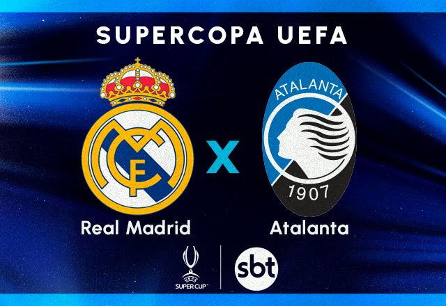 SBT transmite Real Madrid x Atalanta pela Supercopa da UEFA. Foto: Reprodução/SBT