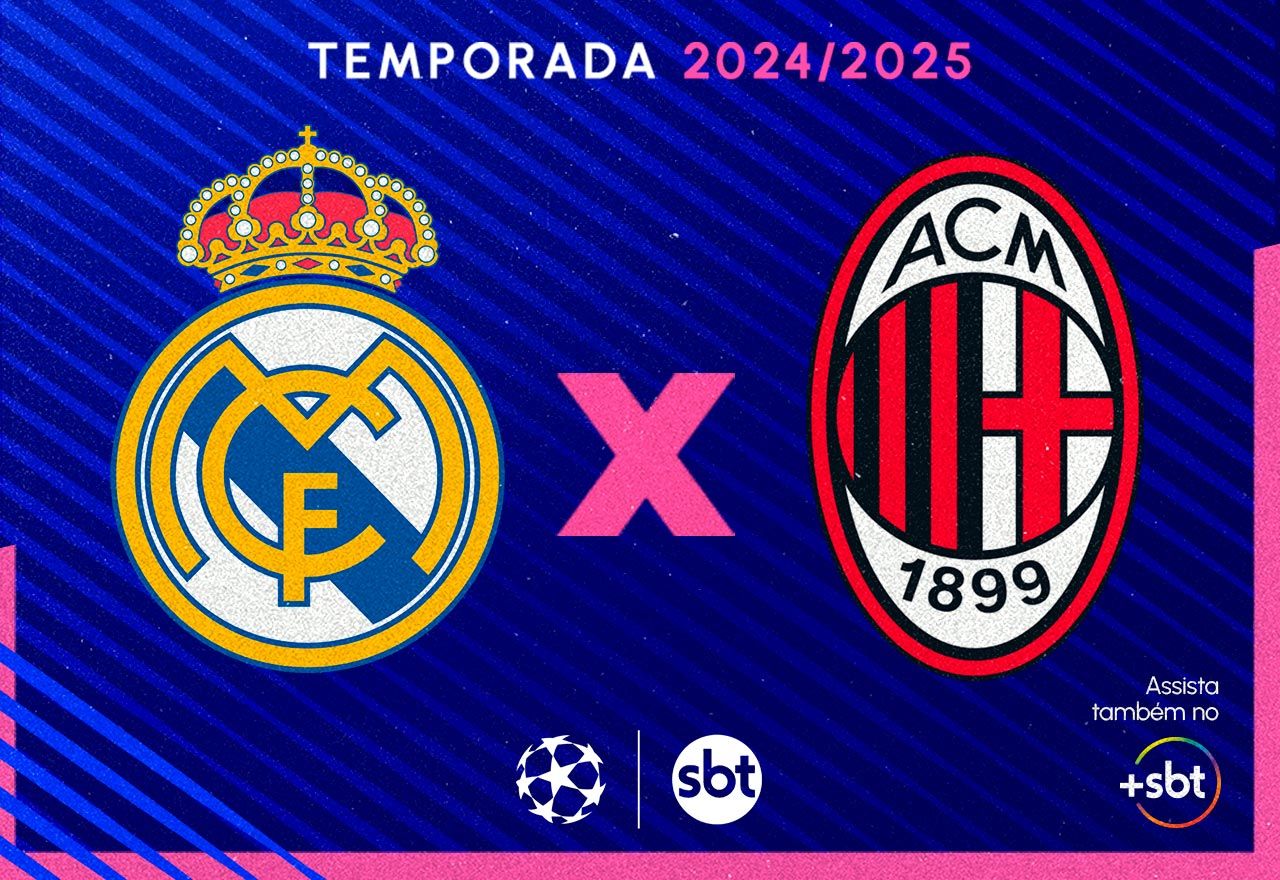 SBT transmite Real Madrid x Milan pela Champions League. Foto: Reprodução/SBT