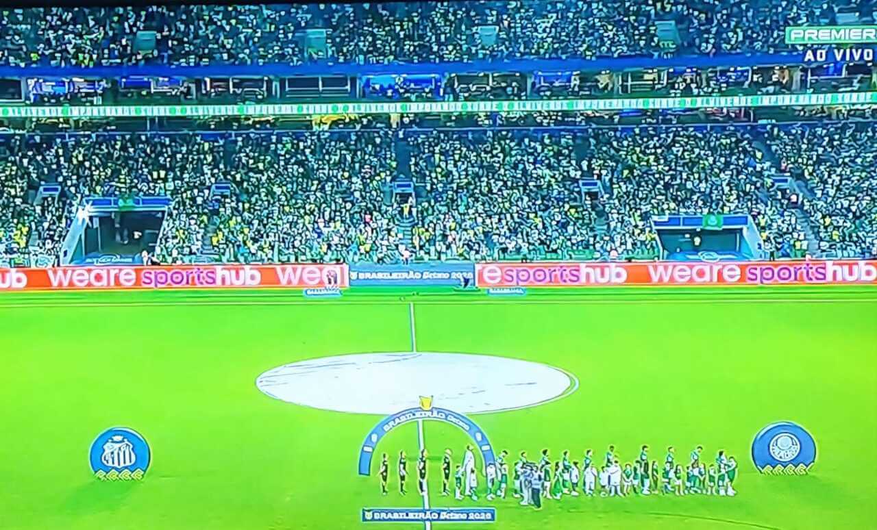 Imagem da noticia Inusitado: Santos atrasa e não aparece para o Hino Nacional antes do jogo com o Palmeiras