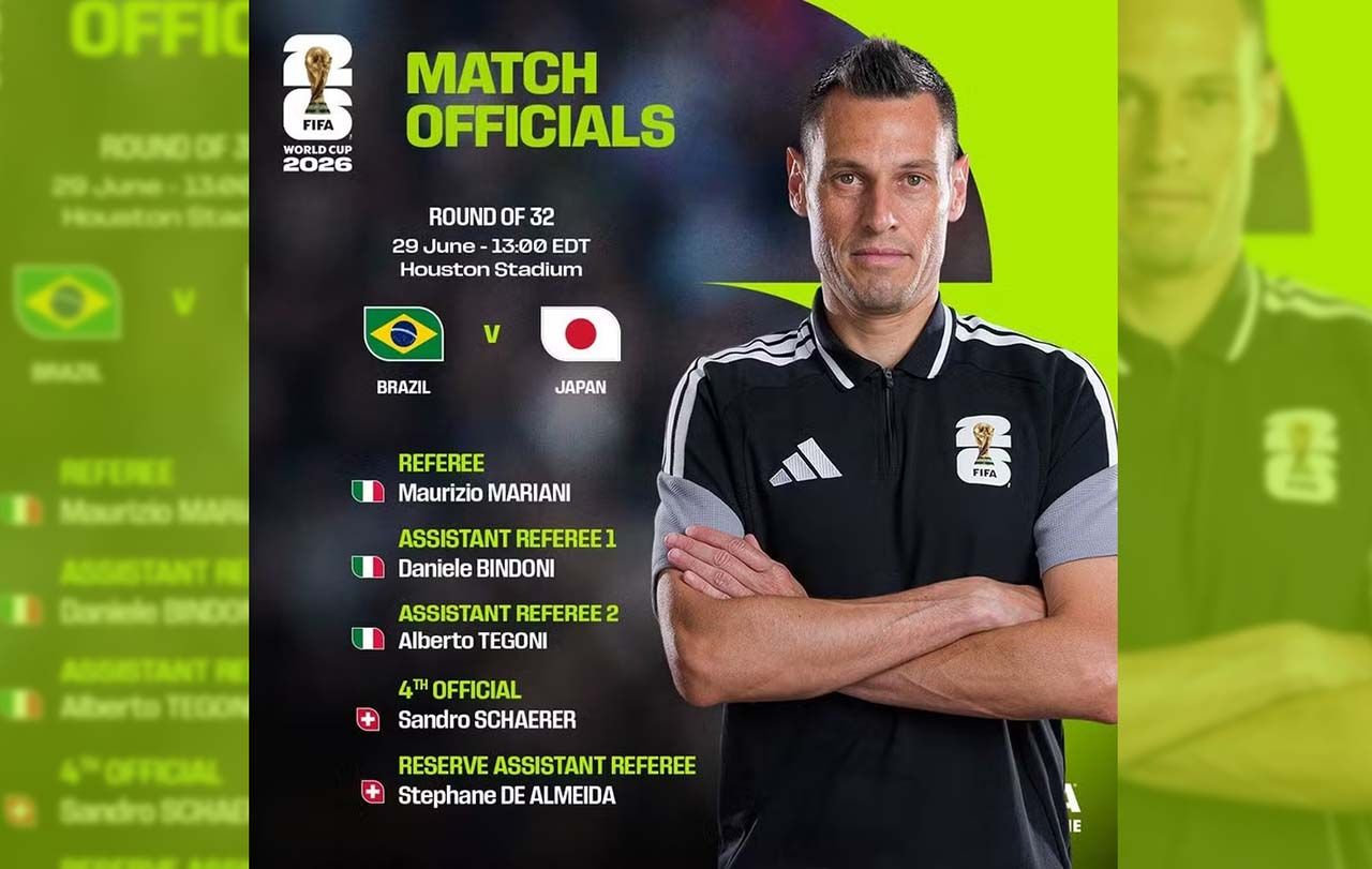 Fifa escala árbitro italiano para Brasil x Japão 