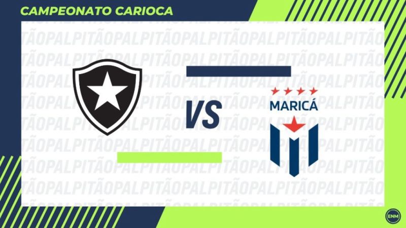 Palpitão do jogo entre Botafogo e Maricá (Foto: ARTE ENM)