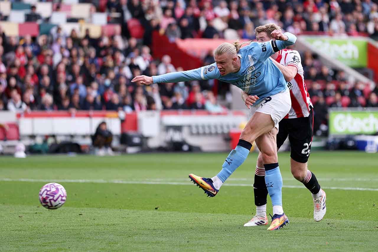Com Haaland, Manchester City garante vitória sobre o Brentford