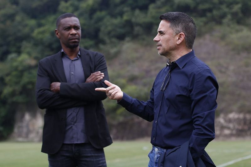 Juan e Rodrigo Caetano (Foto: Vitor Silva/Botafogo)