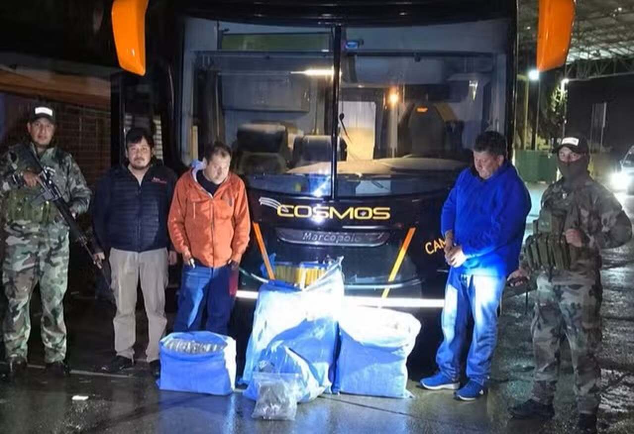 Polícia apreende 86kg de maconha em ônibus do São Paulo