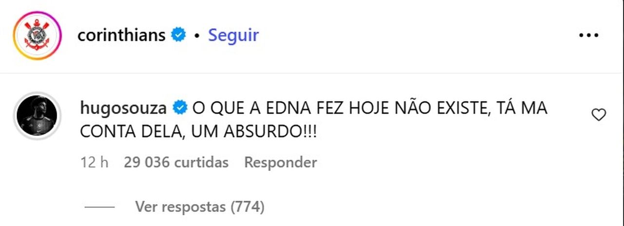 Foto: Reprodução X / Corinthians