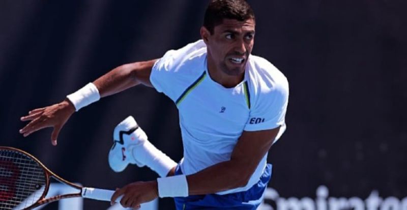 Thiago Monteiro no Australian Open (Foto: Divulgação/Slyce)