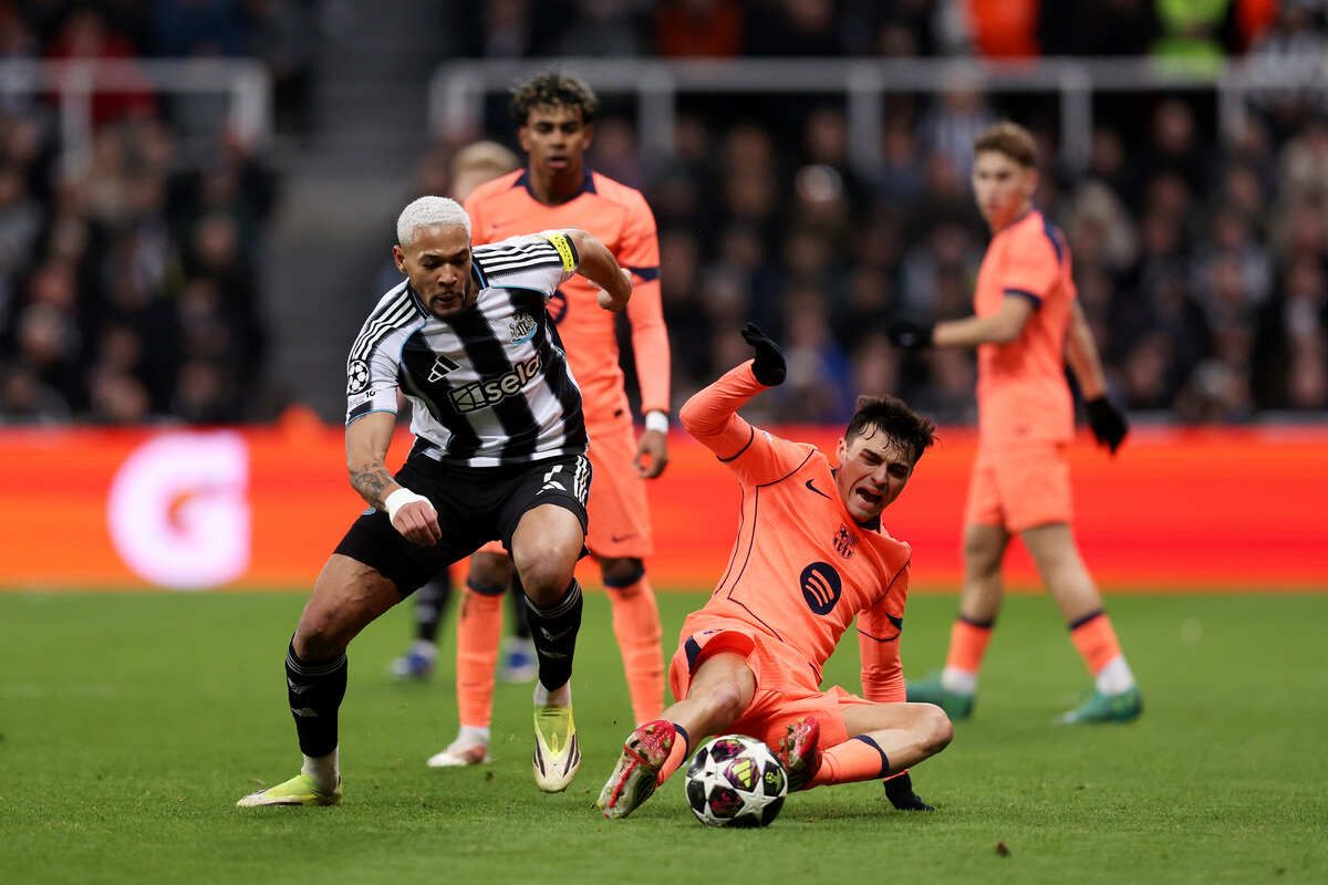 Imagem da noticia Barcelona marca no último lance e empata com o Newcastle na Champions