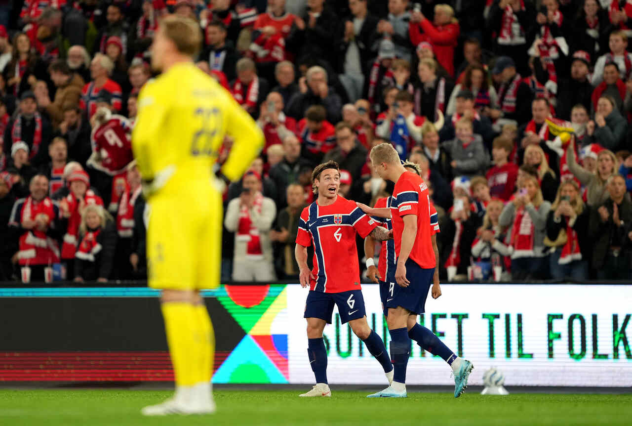Com dois gols de Haaland, Noruega vence Dinamarca