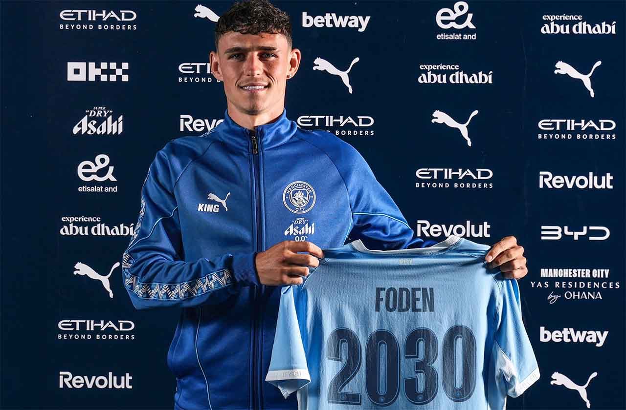 Manchester City renova com Phil Foden até 2030 Manchester City renova com Phil Foden até 2030